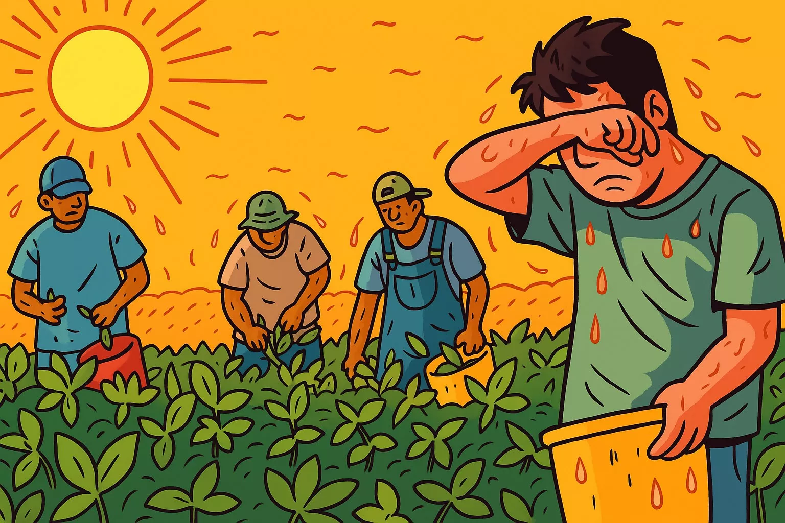 Divieto di lavoro in condizioni di esposizione prolungata al sole sull’intero territorio regionale nelle aree o zone interessate dallo svolgimento di lavoro nel settore agricolo - Ordinanza del presidente della giunta regionale n. 202500001 del  23/6/2025